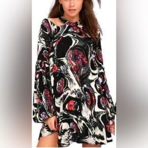 Free People Drift Away Cold Shoulder Tunic Dress